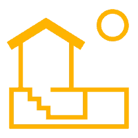 Crawl space illustration depicting encapsulation and drainage solutions for moisture control and structural integrity.